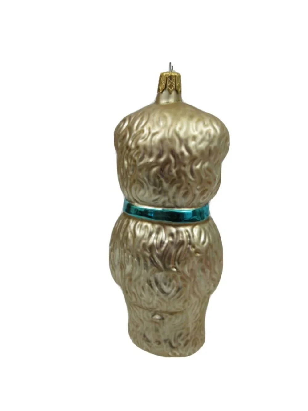Vintage Bear Christmas Ornament Pot of Honey Holly Glass Marked Columbia